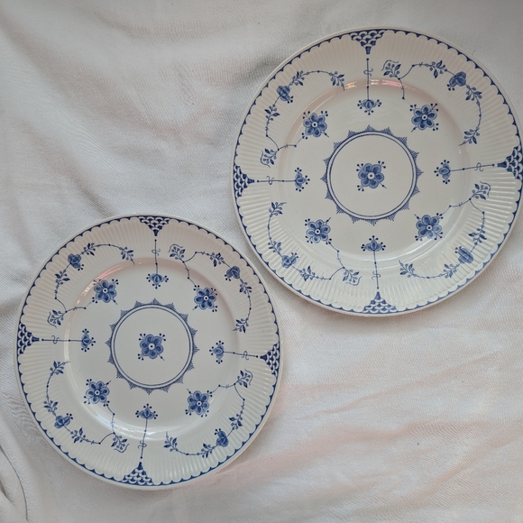Reserved For KM Furnivals England Denmark Blue Dinner Plates-2 - Picture 12 of 13